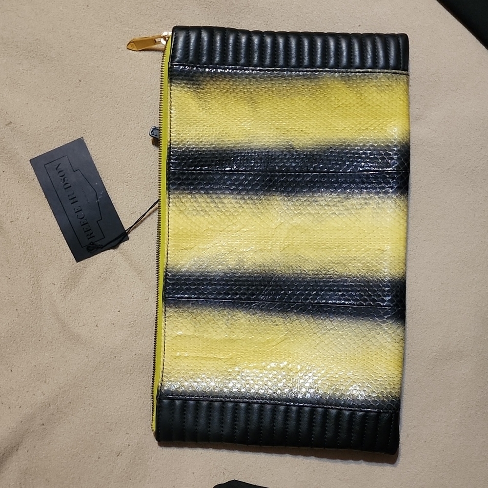 Reece Hudson Made In Italy Real Python Leather Ov… - image 1